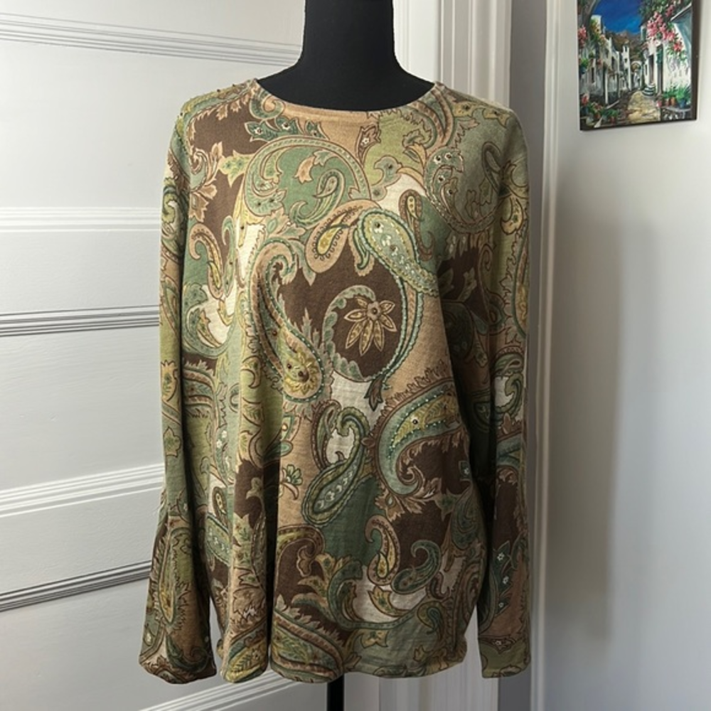 ALFRED DUNNER WOMENS KNIT TOP‎ SIZE 1X